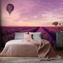 Serene Sunset Lavender and Balloon Landscape Wallpaper Mural