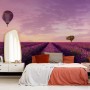 Serene Sunset Lavender and Balloon Landscape Wallpaper Mural