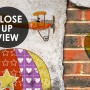 Hot Air Balloon with Young People on Brick Wallpaper Mural