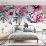 Watercolor Pink Peony Flower Wallpaper Mural