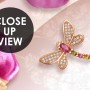 Pink Jewellery Lily Floral Wallpaper Mural