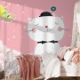 Cartoon Happy Cat on the Pink Clouds Wallpaper Mural