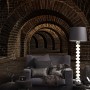 3D Look Dark Tunnel Wallpaper Mural