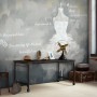 Watercolor Wedding Dress Wallpaper Mural