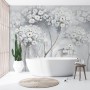Watercolor Painting White Flowers Wallpaper Mural