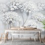 Watercolor Painting White Flowers Wallpaper Mural