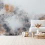Watercolor Black Brown Smoked Paint Art Wallpaper Mural