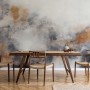 Watercolor Black Brown Smoked Paint Art Wallpaper Mural