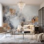 Watercolor Black Brown Smoked Paint Art Wallpaper Mural