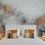 Watercolor Black Brown Smoked Paint Art Wallpaper Mural