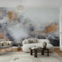 Watercolor Black Brown Smoked Paint Art Wallpaper Mural