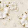 3D Embossed Look Jewelry Roses Wallpaper Mural