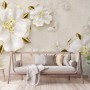 3D Embossed Look Jewelry Roses Wallpaper Mural