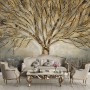 Watercolor Leafless Autumn Trees Wallpaper Mural