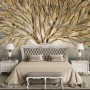 Watercolor Leafless Autumn Trees Wallpaper Mural