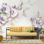 Purple Orchid Floral Wallpaper Mural