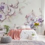 Purple Orchid Floral Wallpaper Mural