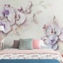 Purple Orchid Floral Wallpaper Mural
