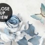Soft Blue Floral Wallpaper Mural