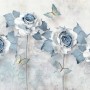 Soft Blue Floral Wallpaper Mural