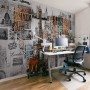 Eiffel Tower and Country Typography Wallpaper Mural