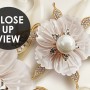 3D Look Pearl Daisy Floral Wallpaper Mural