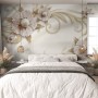 3D Look Pearl Daisy Floral Wallpaper Mural