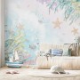 3D Look Soft Undersea with Seashells Wallpaper Mural
