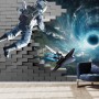 Astronaut with Galaxy Starry Wallpaper Mural