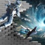 Astronaut with Galaxy Starry Wallpaper Mural