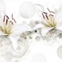White Lily Floral Wallpaper Mural
