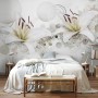White Lily Floral Wallpaper Mural