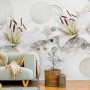 White Lily Floral Wallpaper Mural