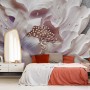 Elegant 3D Floral Pearl Wallpaper Mural