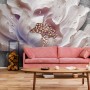 Elegant 3D Floral Pearl Wallpaper Mural