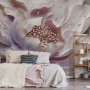 Elegant 3D Floral Pearl Wallpaper Mural