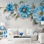 Watercolor Bohemian Floral Wallpaper Mural