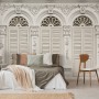 Faux Window Shutter Wallpaper Mural