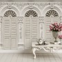 Faux Window Shutter Wallpaper Mural