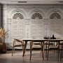 Faux Window Shutter Wallpaper Mural