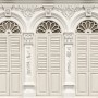 Faux Window Shutter Wallpaper Mural