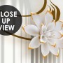 Lily Floral with Abstract Corridor Wallpaper Mural
