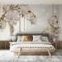 Lily Floral with Abstract Corridor Wallpaper Mural