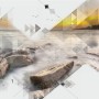 3D  Look Geometric Sea Landscape Wallpaper Mural