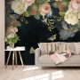 Vintage Oil Painting Dark Roses Wallpaper Mural