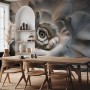 3D Embossed Look Cement Roses Wallpaper Mural