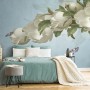 Gardenia Floral and Butterfly Wallpaper Mural