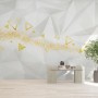 Geometric Yellow Trigon Pattern Wallpaper Mural