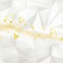 Geometric Yellow Trigon Pattern Wallpaper Mural