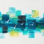 Abstract Turquoise Square Pattern Wallpaper Mural